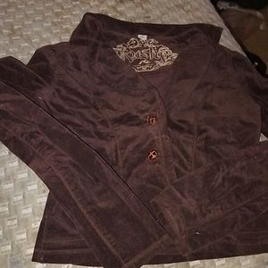 Vintage S Rusty Cropped Bomber Jacket
